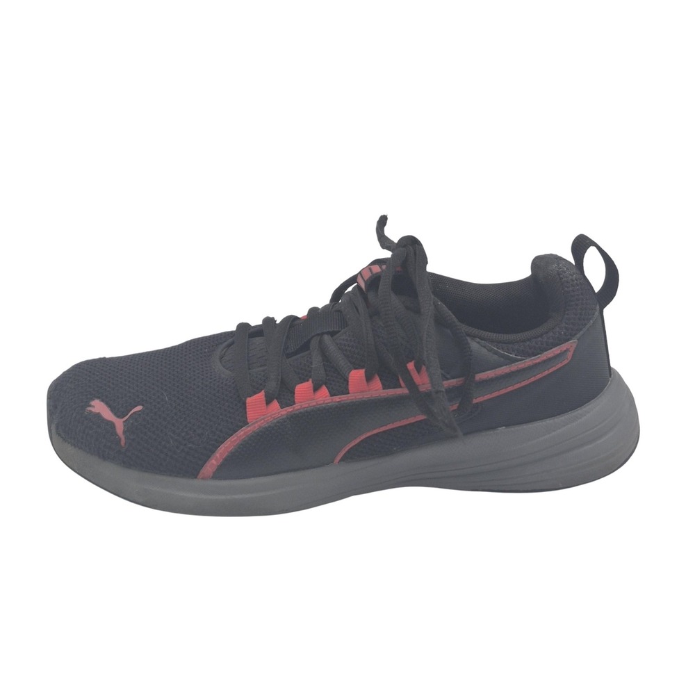 Puma‎ Running Shoes Mens Size 5.5 Black Red Gray Mesh Low Top 399051-02 Sneakers